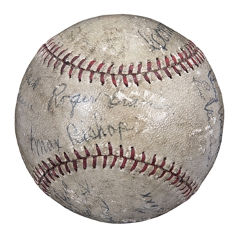 1929 World Series Champions Philadelphia Athletics Team Signed Baseball With 12 Signatures Including Foxx, Cochrane, and Mack (JSA)